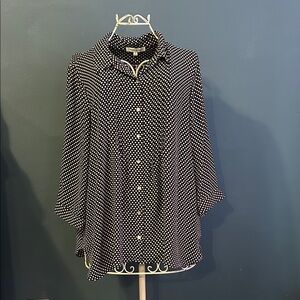 Rose & Olive Black and White Polka Dot Shirt